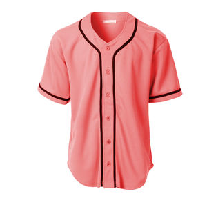 Custom blank baseball jersey <b>short</b> <b>sleeve</b> <b>button</b> <b>up</b> lightweight breathable sports <b>shirt</b> for team wear men women - Product Image 2