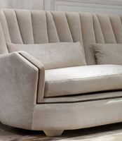 Ensemble de canapés italiens modernes en tissu blanc, canapé sectionnel, suite de salon pour salon, chaise de mariage de luxe