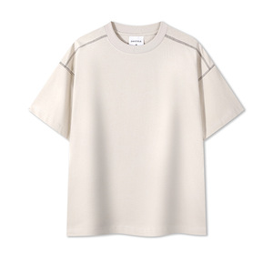 MT2694 Vente en gros T-shirts personnalisés avec coutures extérieures 240 g/m² 100 % coton grandes tailles pour hommes et femmes - Product Image 3