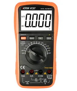 VICTOR VC97 Multimeter Digital Jarak Otomatis True RMS 3999 Hitungan Uji Ketahanan Kapasitansi Tegangan Meter Arus