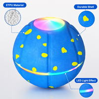 Balle lumineuse interactive pour animaux de compagnie, moderne, en ETPU, avec LED clignotantes, 3 modes de vibration et télécommande, vente en gros