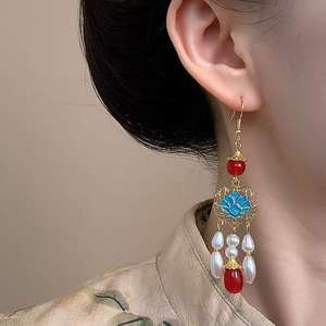 สไตล์โบราณใหม่สไตล์จีนตกแต่งบ้านโลหะเทียมมุกน้ำหยดดอกบัวออกแบบทันสมัยติด<span class=keywords><strong>ผนัง</strong></span>คุณภาพสูง - Product Image 2