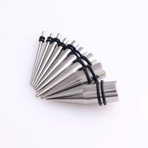 Extenseur de cônes d'<span class=keywords><strong>oreille</strong></span> en acier chirurgical 316L avec joints toriques 1.6mm-12mm Bijoux de corps - Product Image 2