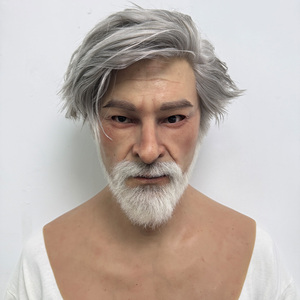 Máscara de Fiesta, Máscara Facial de Adolf, Máscara Completa Realista de <span class=keywords><strong>Hombre</strong></span>, Máscara de Halloween, Cosplay, Fiesta, Prótesis Facial para Disfraces - Product Image 3
