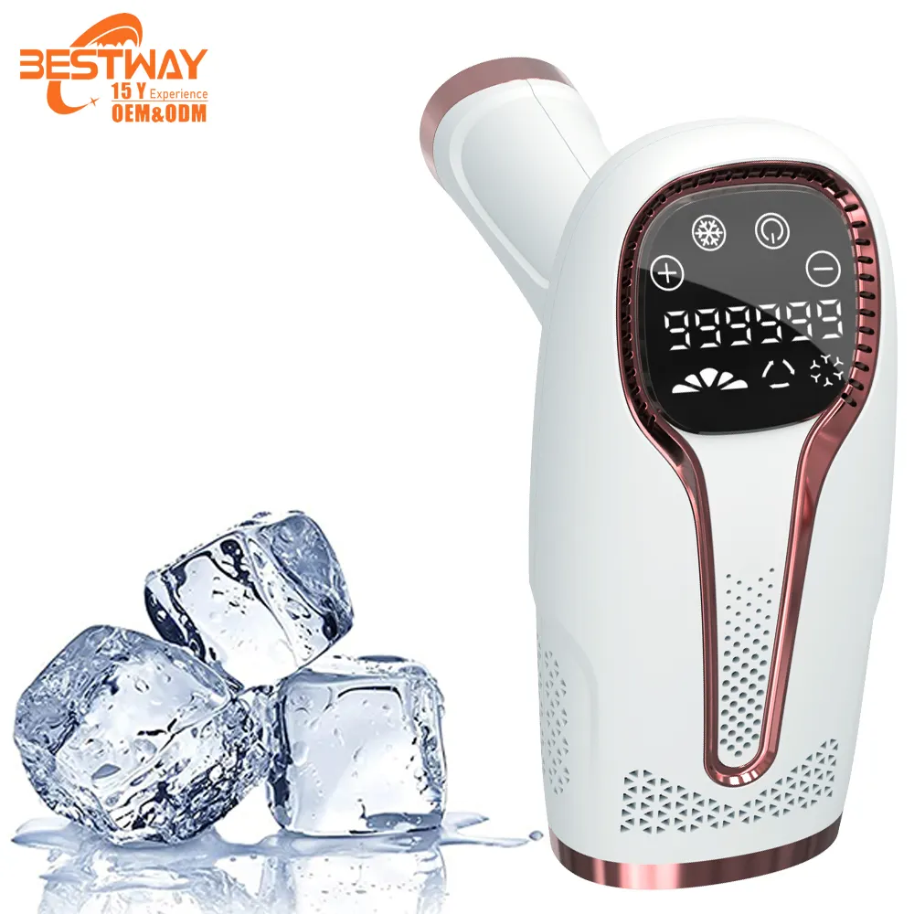 Body At-Home Painless Permanent Ice Cooling Cool Handheld Quartz IPL Epilator Depiler Depilator Laser Light Hair Removal Device