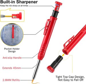 Cơ khí chế biến gỗ đánh dấu mài cắt cá nhân màu đen kỹ thuật <span class=keywords><strong>scriber</strong></span> biểu tượng tùy chỉnh thợ mộc bút chì - Product Image 2