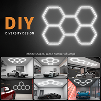 Promotion : Lampe LED hexagonale décorative pour garage, 2,43 x 4,84 m, économique, type nid d'abeille, pour garage automobile et éclairage de travail