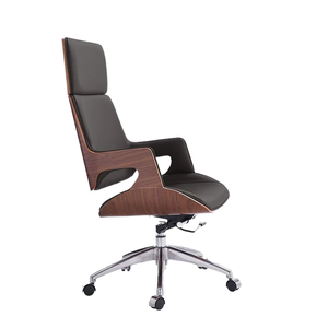 Sillón giratorio reclinable de estilo minimalista contemporáneo, silla jefe de diseño ergonómico, silla moderna cómoda de cuero PU - Product Image 2