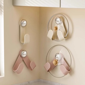 Support mural rotatif pour couvercles de casseroles, à ventouse, pour rangement de cuisine, support suspendu pour planches à découper, support rond en métal pour couvercles - Product Image 1