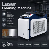 Machine de nettoyage au laser à fibre portative 1200W 1500W 2000W 3000W pour le soudage de l'acier inoxydable et l'élimination de la rouille