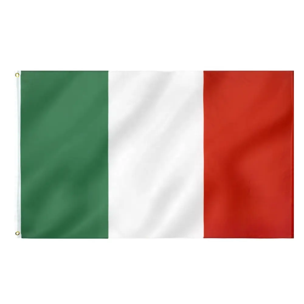 3 x5ft poliestere stampato doppio lato colore sanguinante bandiera nazionale del mondo europeo-bandiera italiana italia