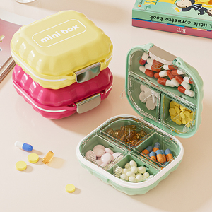 Distributeur de vitamines portable pour <span class=keywords><strong>pharmacie</strong></span>, organiseur quotidien de comprimés, étui à médicaments hebdomadaire, boîte à pilules en plastique PP sans BPA à 7 compartiments - Product Image 1