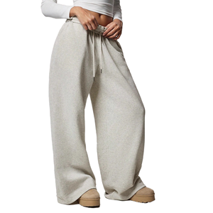 Pantalon de survêtement en molleton pour <span class=keywords><strong>femme</strong></span>, taille élastiquée, coupe décontractée, jambe large, idéal pour <span class=keywords><strong>le</strong></span> jogging et <span class=keywords><strong>le</strong></span> sport - Product Image 1