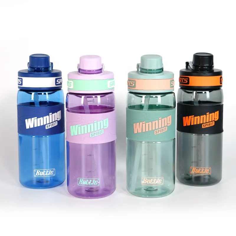 Hot Selling Sports Plastic Water Bottle with Lids Custom Amazon's High Quality Direct Drinking Juice for Travel and Camping