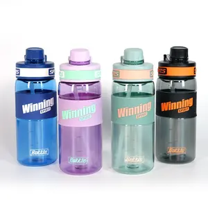 Hot Selling Sports Plastic Water Bottle With Lids Custom Amazon's High Quality Direct Drinking Juice For Travel And Camping