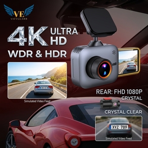 Dash Cam Registratore Video 4K per <span class=keywords><strong>Auto</strong></span>, Visione Notturna SONY STARVIS2 675, Wi-Fi 5GHz, GPS, Modalità Parcheggio 24h, <span class=keywords><strong>Telecamera</strong></span> Anteriore/Posteriore - Product Image 4