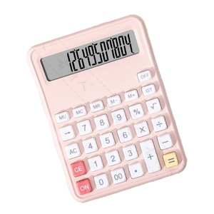 เครื่องคิดเลขทันสมัย สีชมพู จอแสดงผล 12 หลัก สำหรับนักเรียน ใช้งานได้หลากหลาย ดีไซน์เงียบ - Product Image 5