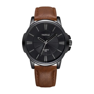 YAZOLE 332 <span class=keywords><strong>Montre</strong></span> <span class=keywords><strong>Bracelet</strong></span> Homme Luxe à Cadran Lumineux Étanche, <span class=keywords><strong>Bracelet</strong></span> en <span class=keywords><strong>Cuir</strong></span> Haut de Gamme, Style Décontracté à Quartz - Product Image 2