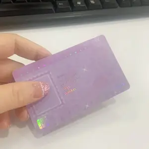 Holo folyo damgalama ile fabrika toptan özel kredi kartı boyutu PVC kartvizit