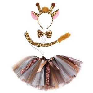 Fiesta de Halloween para niños gato <span class=keywords><strong>jirafa</strong></span> Tigre leopardo Animal fiesta <span class=keywords><strong>disfraz</strong></span> niñas <span class=keywords><strong>jirafa</strong></span> Cosplay baile Led luz ciervo tutú vestido - Product Image 6