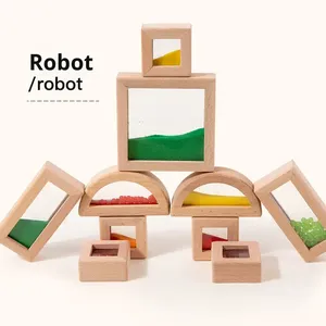 Jouets d'empilage en bois pour enfants, blocs arc-en-ciel créatifs, jouets Montessori pour enfants, boîte de couleurs lumineuses pour bébés et tout-petits, écologiques, <span class=keywords><strong>CPC</strong></span> CE EN71 - Product Image 5