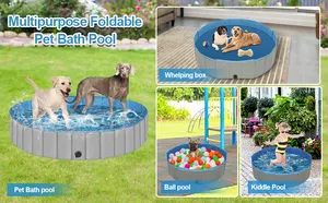 Petdom Dog Swimming Bath Pet Foldable Bathtub Large Pool Collapsible Bathtub Pool Kids Cool Pet Accessories Out Cooling