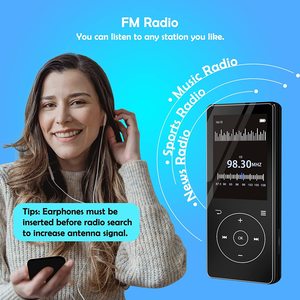เครื่องเล่นเพลงลำโพงในตัวน้ำหนักเบาเครื่องเล่น <span class=keywords><strong>MP3</strong></span>หน้าจอ TFT 2.4นิ้วรองรับ e-book FM วิทยุ - Product Image 3