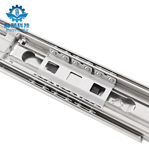 Glissière de <span class=keywords><strong>tiroir</strong></span> à roulement à billes à extension complète à 3 plis robustes 53 de large 120 <span class=keywords><strong>kg</strong></span> 10-28 pouces Rail télescopique à fermeture douce cuisine salle à manger - Product Image 6