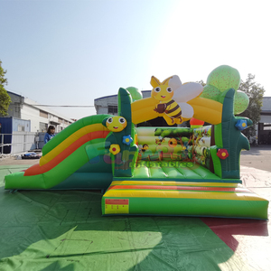 Castillo inflable comercial de calidad, tipo combo, con tobogán, diseño de abeja. - Product Image 1