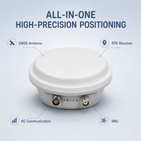 Récepteur d'antenne intelligent GNSS RTK multifréquence avec IMU 4G CAN pour la navigation des robots et des véhicules