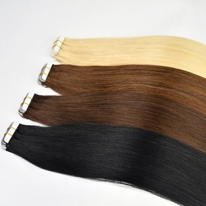 Extensions de cheveux brésiliens de qualité 12A de luxe, ruban adhésif invisible, cheveux vierges Remy, cuticules alignées, cheveux humains Amygirl, double trame à la machine - Product Image 3