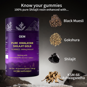 Complément alimentaire en résine de Shilajit de qualité supérieure, marque privée OEM, qualité or, gommes de Shilajit himalayen pur d'origine - Product Image 2