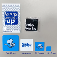 Tampon de nettoyage d'écran en microfibre réutilisable OEM, autocollant personnalisé pour nettoyer l'écran du téléphone portable