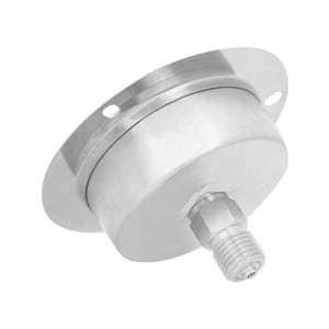 Customized stainless steel axial flanged YN60ZTBF oil-filled back-connection flange pressure <b>gauge</b> M14*1.5 shock resistant - Product Image 3