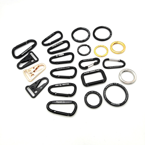 YYX düz kenar özel lazer baskı logo karabina Caribeaner klip alüminyum D halka şekli Carabeaner anahtarlık anahtarlık kanca - Product Image 5