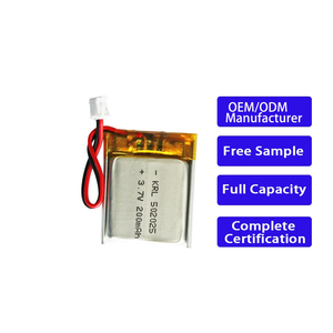 Batteria LiPo Ricaricabile ad Alta Capacità 200mAh 502025 3.7V per Smartwatch, Localizzatori GPS, Sensori IoT CE/ROHS - Product Image 1