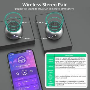 JW36 Haut-parleur sans fil portable de haute qualité M3 Super Bass Mini Plating, haut-parleur rond de petite taille pour les sports de plein air, pour téléphone portable - Product Image 4
