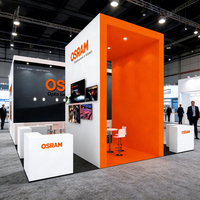 Stand d'exposition modulaire en aluminium et tissu de 20 pieds sur 20 pieds avec assemblage rapide pour événements et conférences
