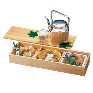 Recubrimiento de uretano apilable color hollín bambú estilo japonés Premium sushi Bento Box - Product Image 5
