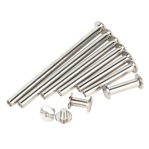 Acciaio inossidabile 2mm maschio e femmina rilegatura del sesso Post vite Account Book ottone chicago vite nera per pelle - Product Image 1