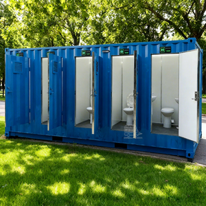 Remolque Caravana con 4 Camas, Baño Portátil Prefabricado de Acero con Ducha, Inodoro Portátil para Acampar al Aire Libre - Product Image 1