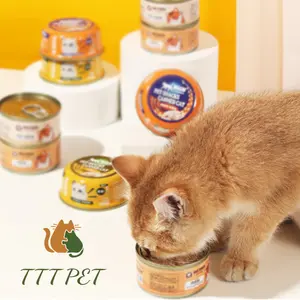 TTT85gチキンツナギルウェットスナックその他のペットフード高品質のホワイトミートスープ猫用缶詰食品