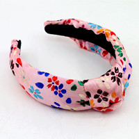 DREAM FASHION Bandeau de luxe fait main en brocart floral avec nœud – Design élégant, durable et léger, attache pour cheveux