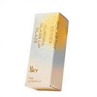 Boîte carrée personnalisée recyclable à double couvercle en carton blanc de luxe, emballage cosmétique pour gloss à lèvres en papier d'art avec gaufrage