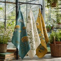 Hoshom Essuie-vaisselle 100% coton, serviettes de cuisine personnalisées imprimées, faible MOQ, prix d'usine