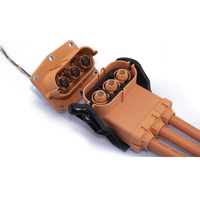 Prise de charge électrique CC haute tension HVIL, type angle, 50 mm², 250A-300A, 3 broches, pour véhicules électriques, matériau PA66, 40-140°C