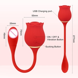 Custom Logo 10 Frequency <strong>Suction</strong> 10 Frequency Vibration Detachable Rose Personal <strong>Massager</strong> USB Rechargeable - Product Image 5
