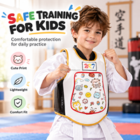 Protection de poitrine pour enfants, garde-corps pour arts martiaux, taekwondo, karaté, kickboxing, sanda, entraînement, design de dessin animé, logo personnalisé, OEM, ODM