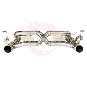 Échappement arrière à soupapes en acier inoxydable Vortex pour Ferrari 488 GTB Spider 3.9T V8 avec doubles sorties et collecteur en X - Product Image 3