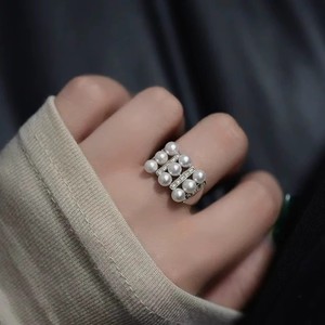 Anillo de Plata S925 para Joyería DIY 10636, con Baño de Oro de 18K, Incrustaciones de Cuentas Huecas y Gruesas de 3-4mm - Product Image 2